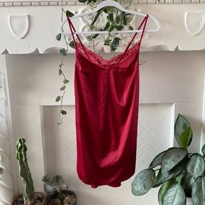 Vintage red slip dress